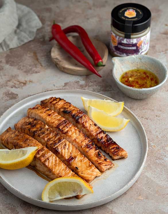 Chili- og honningmarinade til laks