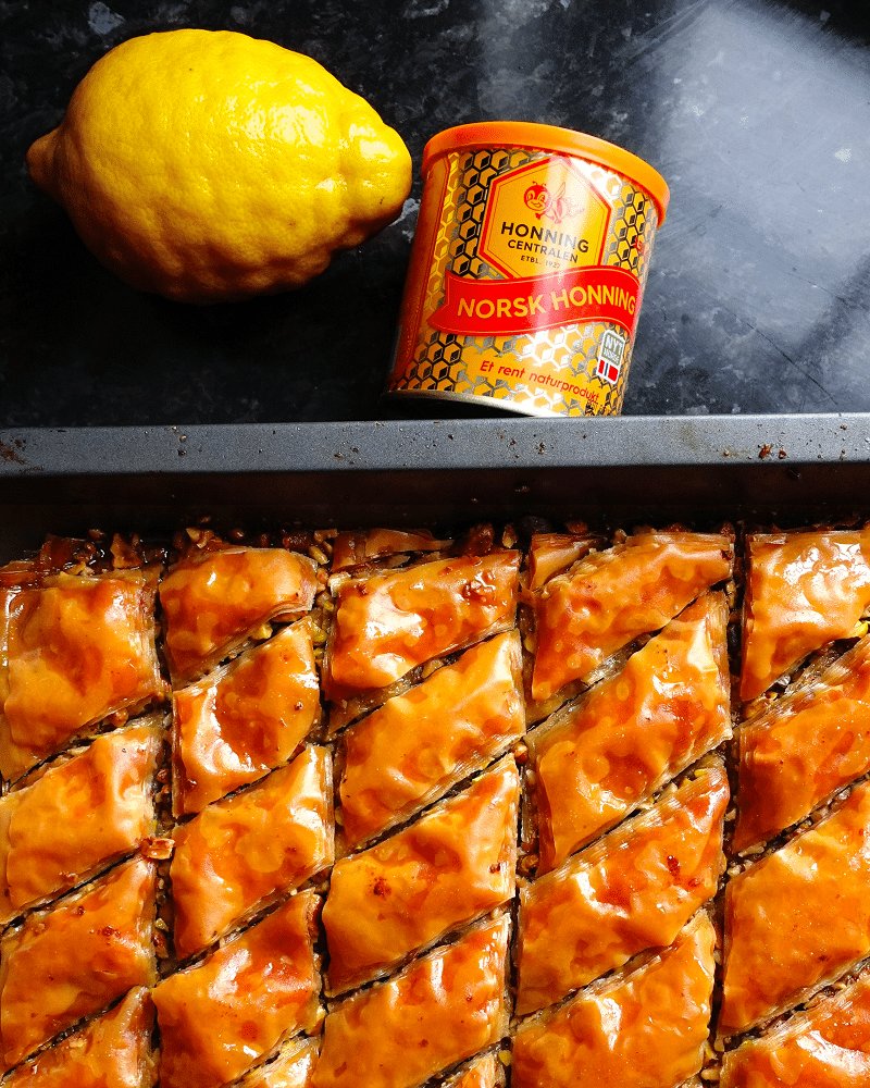 Baklava med honning