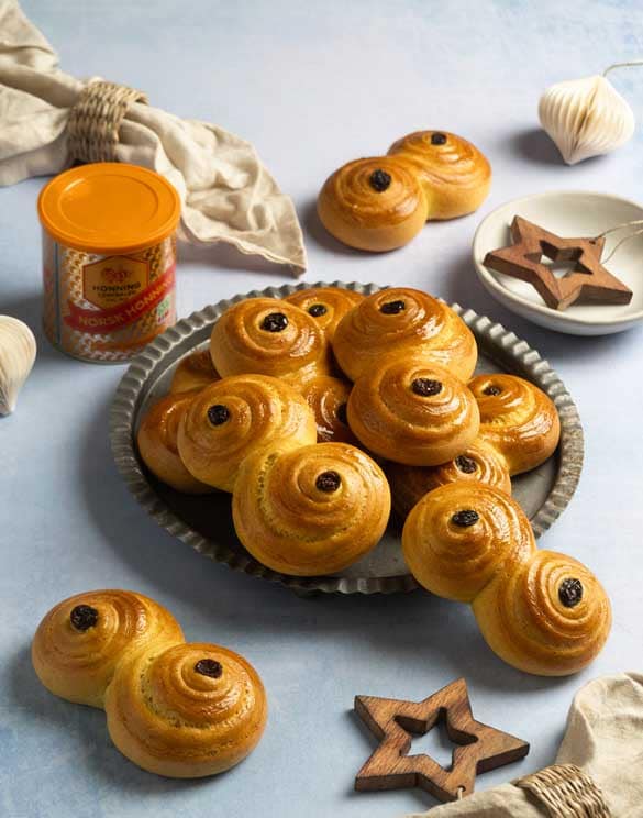 Lussekatter med honning