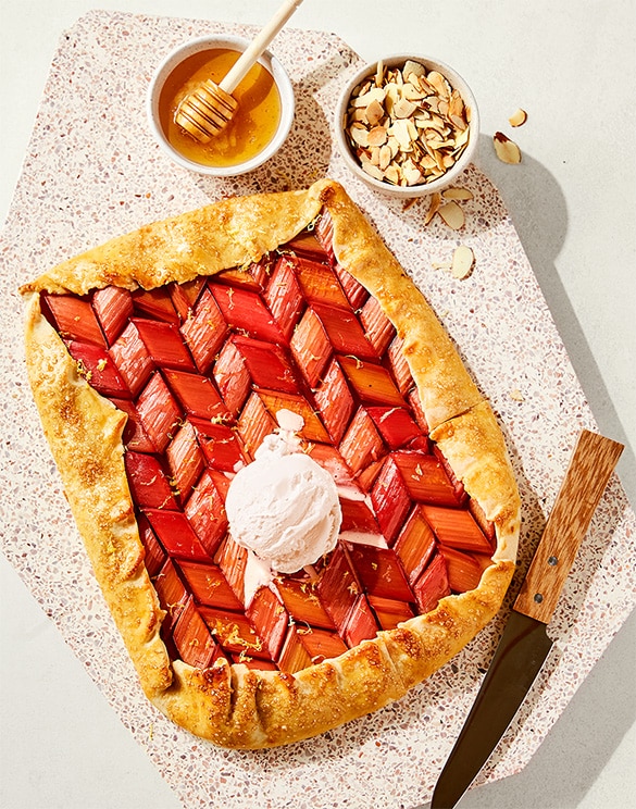 Galette med rabarbra