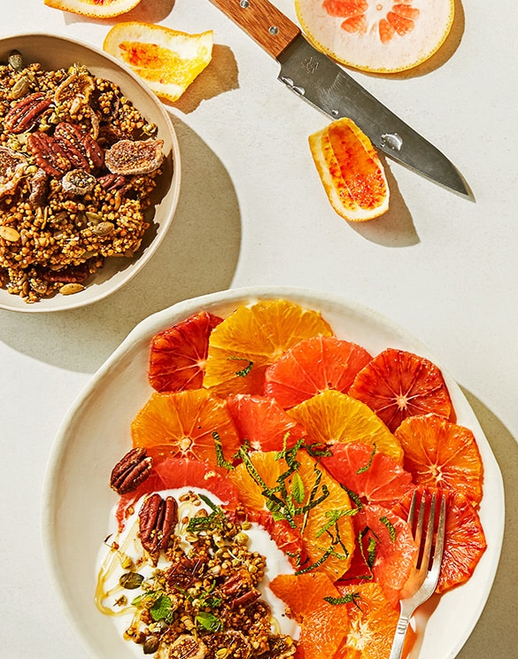 Sitrussalat med granola